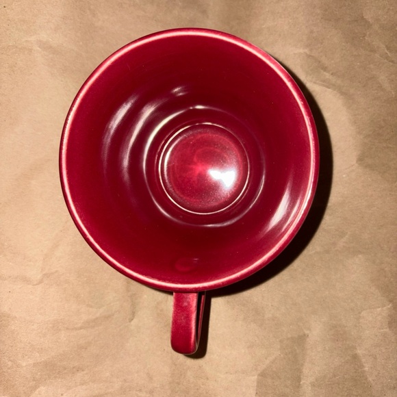 Homer Laughlin (Pre-Fiesta) 1930s - 1940s Red Ceramic Cup and Saucer/Ashtray Set - Picture 14 of 16